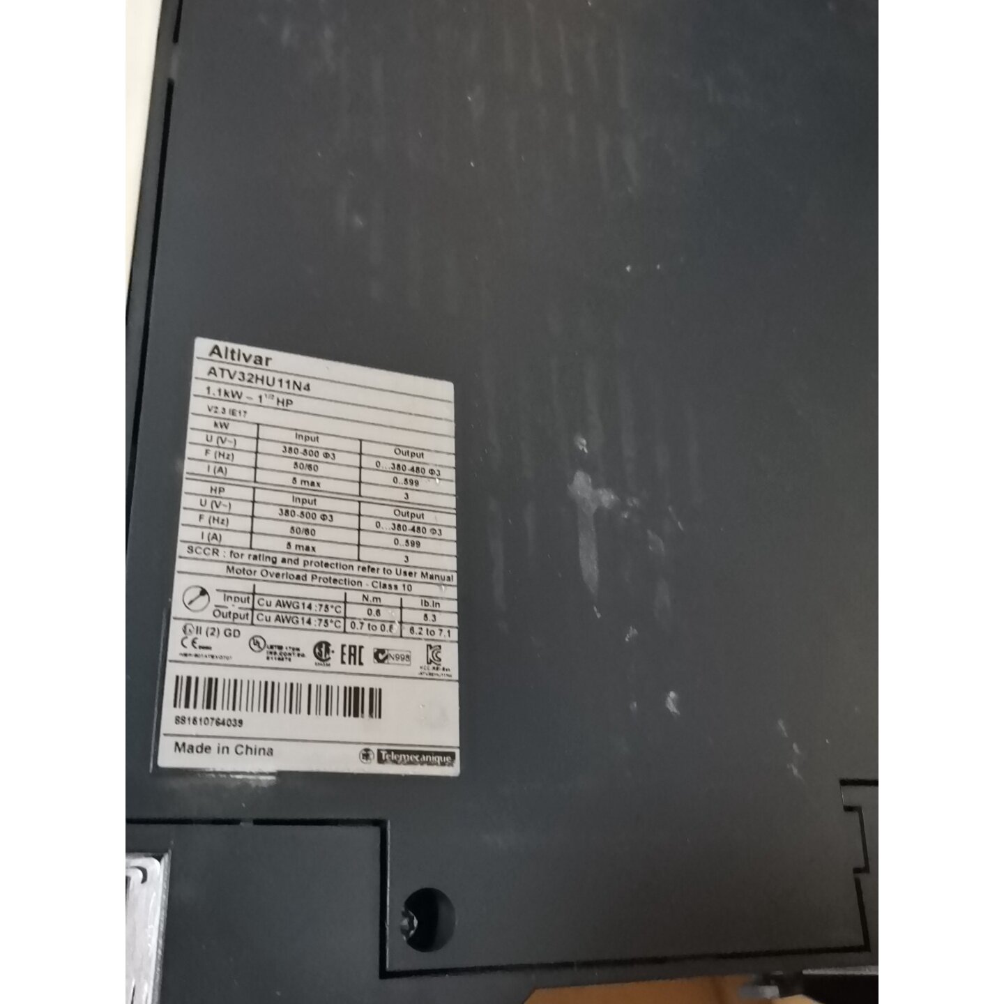 【议价-可维修】 变频器 ATV32HU11N4 1.1Kw/二手均有货
