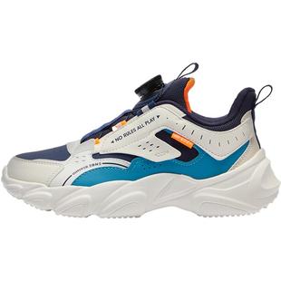 361童鞋儿童运动鞋男童鞋子春季新款青少年纽扣鞋皮面男孩老爹鞋