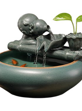 白菜摆件招财流水摆件