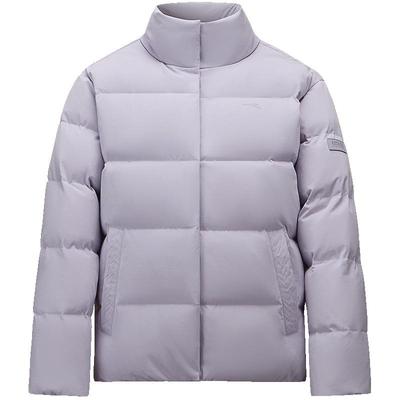 安踏短款立领羽绒服保暖女装加厚