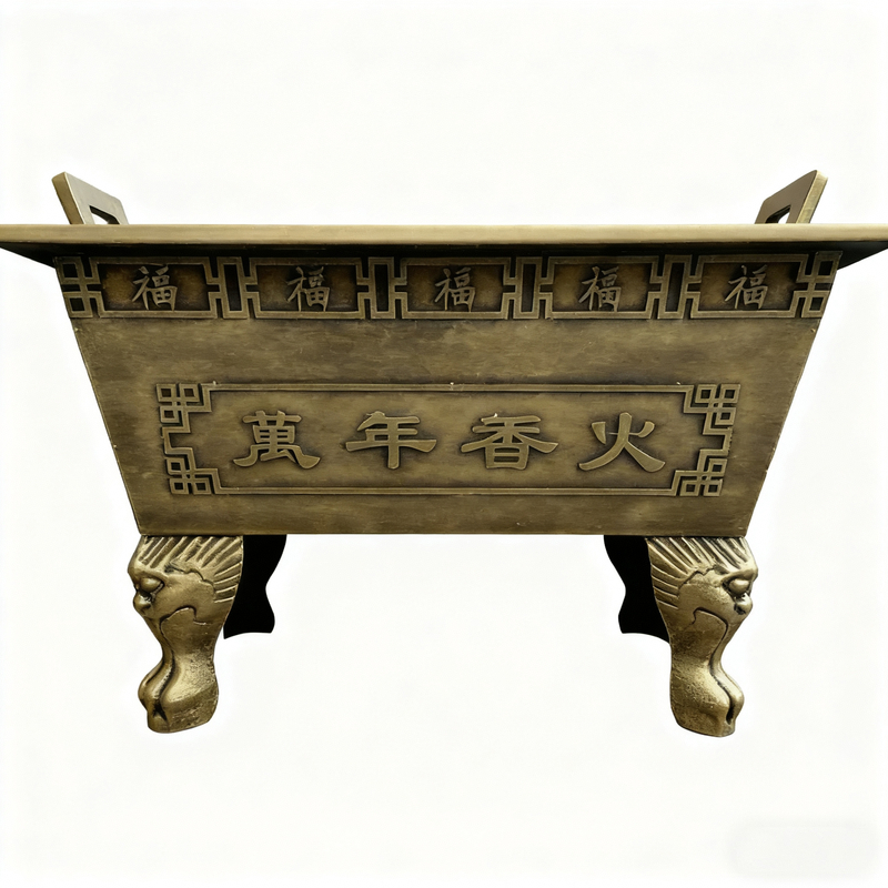 定制烧香炉铸铁镀锌板合制香炉寺庙供奉插香点香祠堂室内外香炉鼎