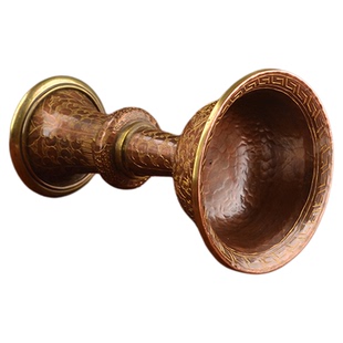 护法杯纯铜古色八吉祥雕花供杯密宗佛具用品供酒杯家用供奉圣水杯