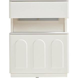 林氏KIDS家居简约现代智能床头柜卧室奶油风多功能边几柜子木业