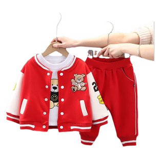 男童春装套装秋装婴儿童装外套4小孩男宝宝衣服装1周岁一岁半2多3