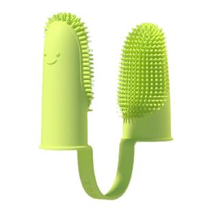 QZee宠物双指牙刷排石手指套狗狗猫咪清洁口腔健齿去结石犬牙膏软