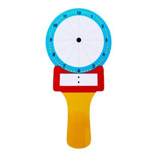 钟面模型手举牌可擦写空白钟表儿童数学认识时间时钟教具幼儿早教