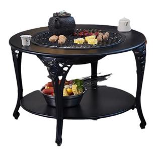 围炉煮茶家用室内全套器具烤茶套装煮茶炭炉烤火炉烧烤桌围炉桌子