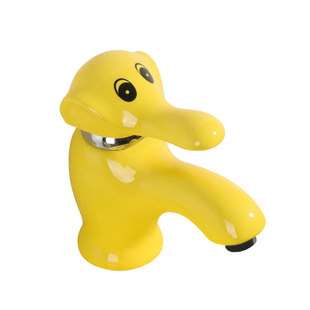 儿童卡通水龙头彩色小象冷热陶瓷水龙头洗手盆幼儿园台盆龙头