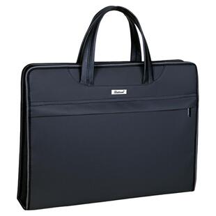 百利文新款黑色牛津布公文包手提袋男款商务包公务员办公文件包大容量手提电脑包上班通勤会议包可定制B0062