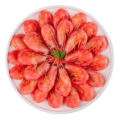 北极甜虾北极熊北极虾刺身头籽生鲜特大号冰虾新鲜冷冻即食旗舰店