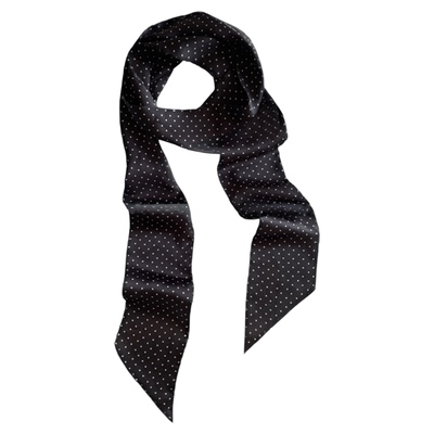长条波点丝巾女百搭飘带