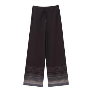 OVVOutlet秋冬新款女装段染工艺精致时尚垂坠休闲针织阔腿裤