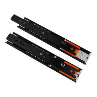 dtc东泰反弹三节轨全拉自弹抽屉轨道免拉手侧装滑道衣柜橱柜导轨