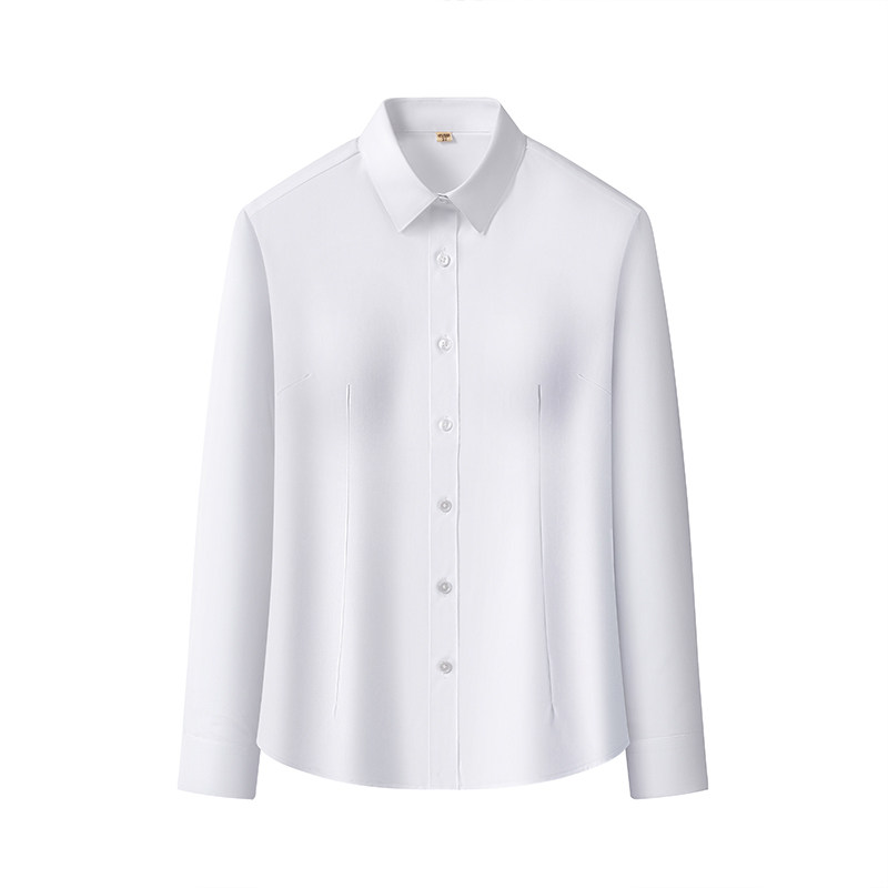 职定纤维斜纹衬衫女士轻职场衬衫