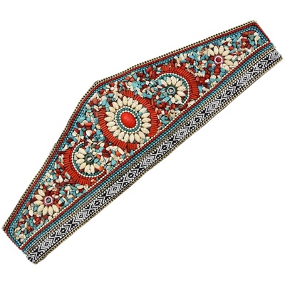 复古民族风搭扣松紧镶钻腰封