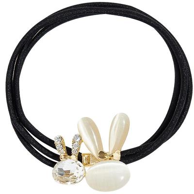 兰诺猫眼小兔皮筋发圈2025年新款轻奢高级感高弹耐用头绳发绳头饰