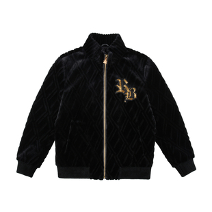 【金丝绒】Raidy Boer/雷迪波尔厚烫钻字母胸章夹克外套男3048-70