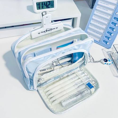 2024年笔袋可爱奶呼呼感高值颜ins铅笔盒文具盒小学生大容量高级