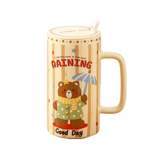 特别好看的马克杯带盖陶瓷杯家用2026新款大容量喝水杯子生日礼物