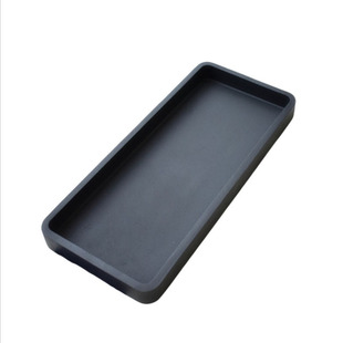 乌金石长方假山盆景盆腰圆山水浅盆吸水石托盘中式禅意山石造景盆