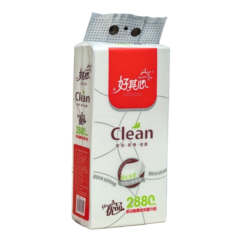 宝丽格悬挂式抽纸好其心系列5层加厚挂墙纸优质可湿水家用抽纸