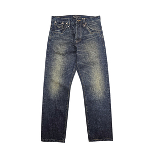 西里布美式复古西部直筒牛仔裤男阿美咔叽水洗做旧赤耳新款非rrl