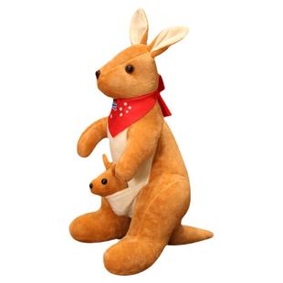 澳大利亚小袋鼠宝宝母子玩偶儿童毛绒玩具布娃娃公仔布偶摆件动漫