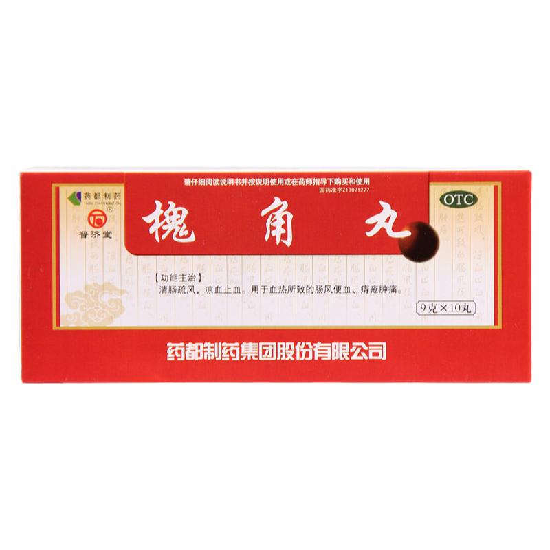 【普济堂】槐角丸9g*10丸/盒