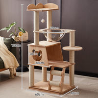 Large solid wood cat climbing frame, cat bed, cat tree integrated cat frame, cat scratch post, enlarged space cabin, cat supplies, cat toys thumbnail 8
