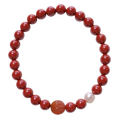 大辰珠宝高含量朱砂手串帝王砂南红手链女士本命年礼物显白送闺蜜