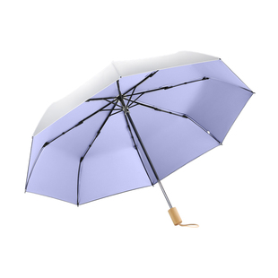 钛银双层太阳伞防晒防紫外线雨伞晴雨两用女士手动款男士遮阳折叠
