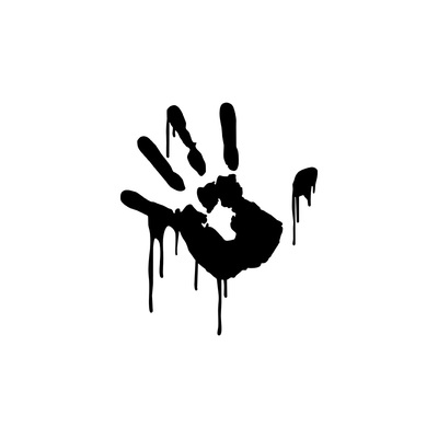 镂空死亡黑手印单机游戏车贴TLP