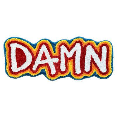 原创“DAMN”小地毯小地垫卧室床边毯客厅浴室防滑垫坐垫挂毯儿童