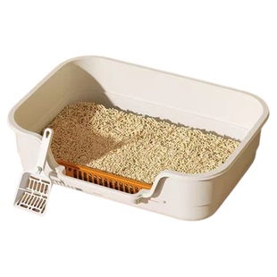 猫砂盆超大号猫厕所半封闭开放式透气无异味防飞溅厕所幼猫咪屎盆