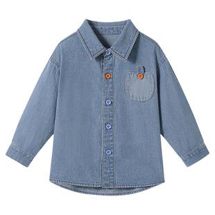贝肽斯【防褪色】儿童牛仔外套男童2026春装新款宝宝洋气夹克童装