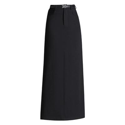 高腰通勤直筒长裙洋气半身裙