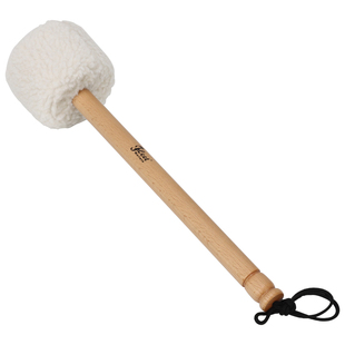 Fleet专业锣锤实木锣棒敲锣低音鼓行进鼓锤大中小铜锣槌羊毛绒头