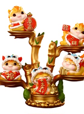 国潮马年生肖吉祥物小马摆件