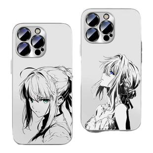 适用苹果15手机壳16promax磨砂壳iphone13薇尔莉特14plus周防有希12mini动漫11高级感xr二次元6s艾莉se2肤感3