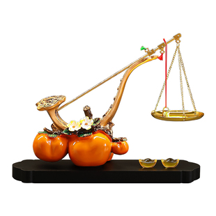 柿柿称心如意柿子摆件乔迁之喜装饰新居布置搬家入宅仪式用品礼物