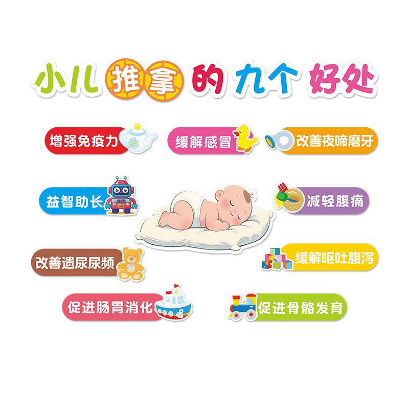 小儿推拿店墙贴中医养生文化墙