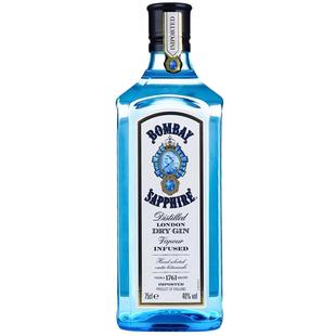 【自营】孟买蓝宝石金酒750ml金汤力Gin杜松子酒鸡尾酒基酒洋酒