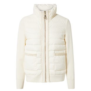 La Koradior拉珂蒂时尚秋冬新款拼接羽绒服高领鹅绒保暖外套通勤