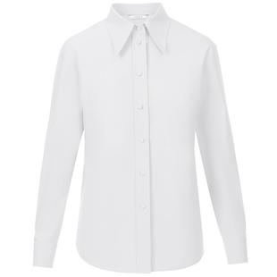 【宋佳同款】LANCY/朗姿2024秋季百搭通勤长袖衬衫女简约质感翻领