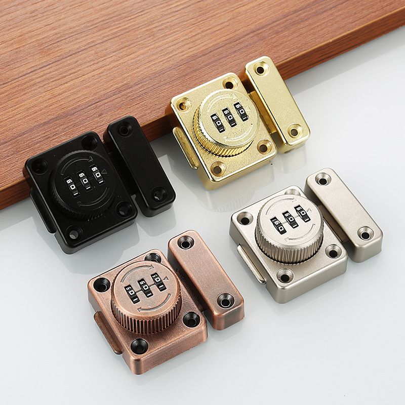 2免打孔抽屉密码锁插销室内密码锁锁双开柜门柜子衣柜推拉抽屉锁