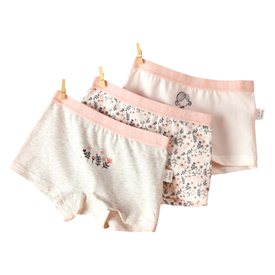 不夹屁屁A类全棉学生女童四角裤