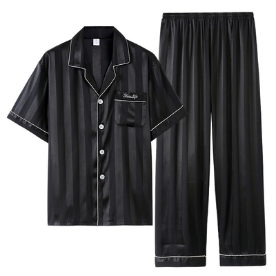 夏季家居服猫人男士冰丝睡衣
