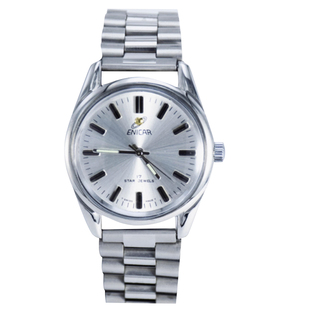 瑞士老英纳格机械男士上弦库存全钢带表老款英哥夜光真皮中古腕表