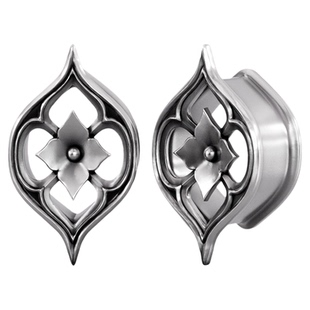 punkyouth教堂花瓣造型耳扩铜镂空潮酷穿刺饰品男女款多尺寸