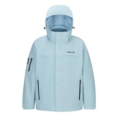 企鹅户外三合一冲锋衣男款外套2025秋季新款防风徒步登山服情侣款